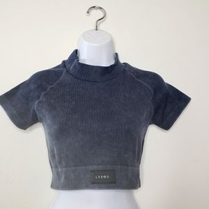 Lebod Ribbed Cropped Top Size XL